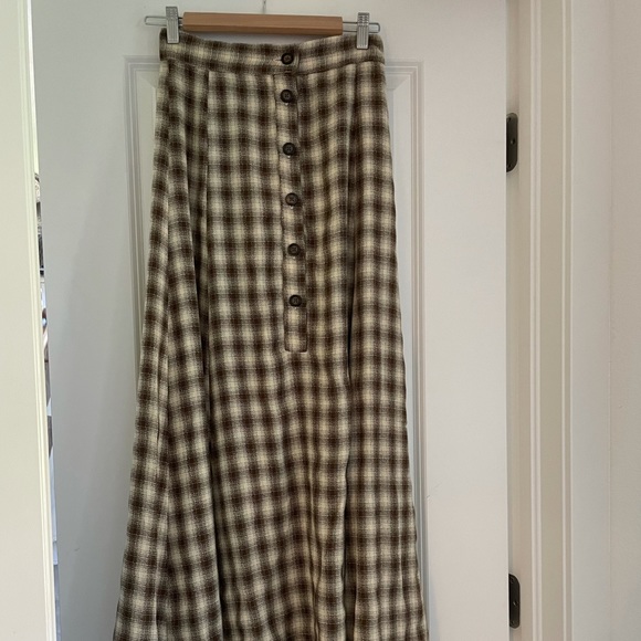ISO Christy Dawn Ida Skirt, Cocoa Plaid - Picture 2 of 3